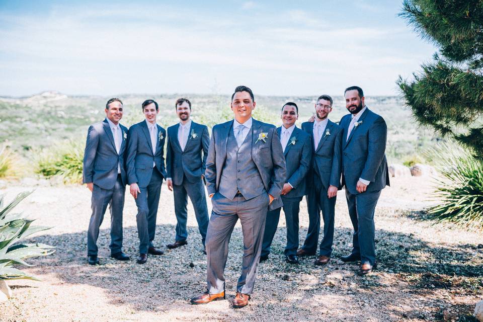 The groom with his groomsmens