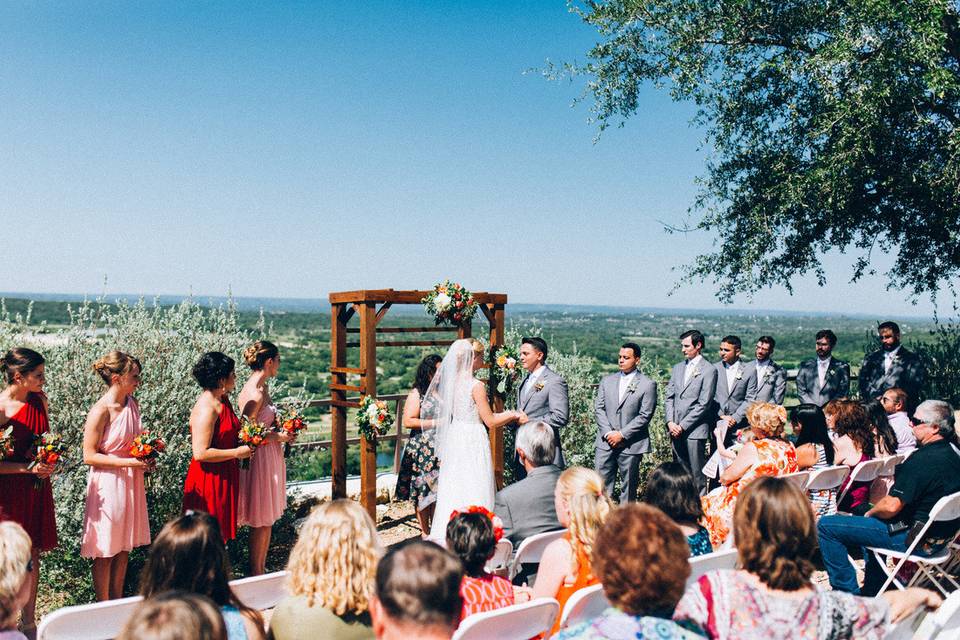 Outdoor wedding ceremony