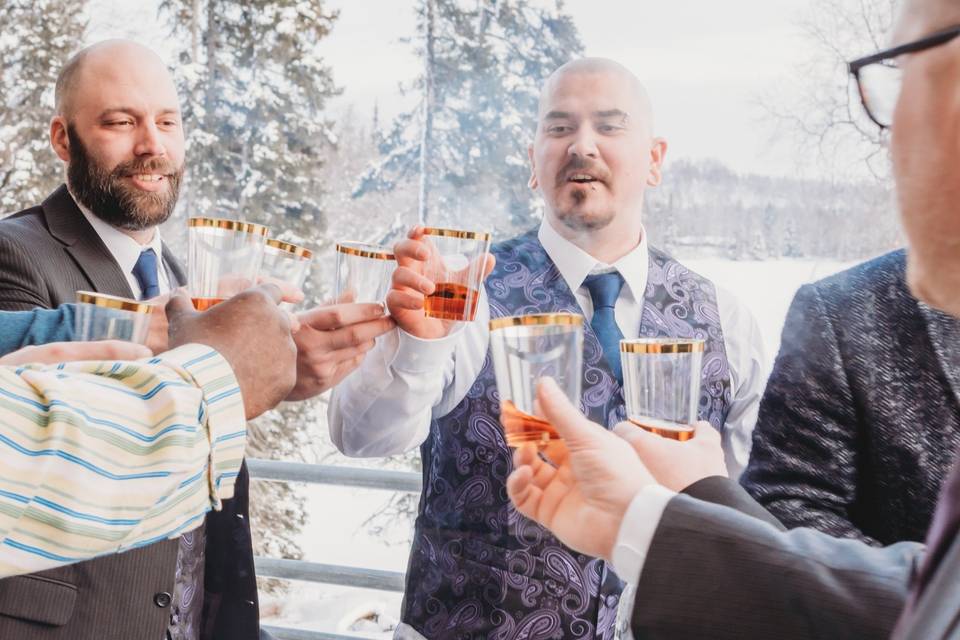 A Toast With His Guys