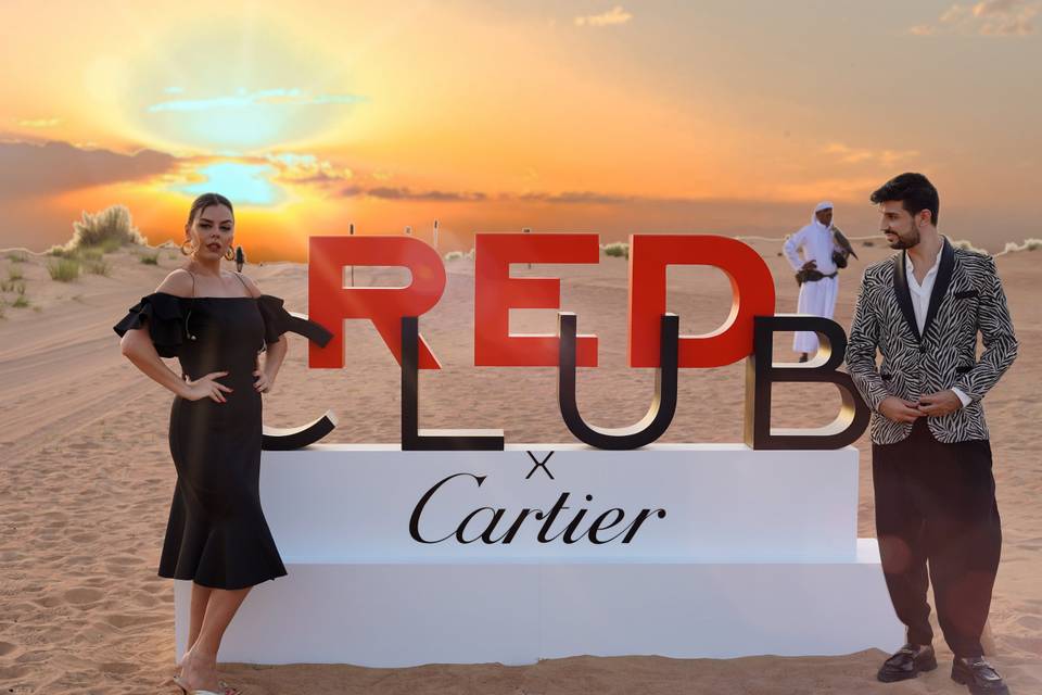 Cartier event in Dubai desert