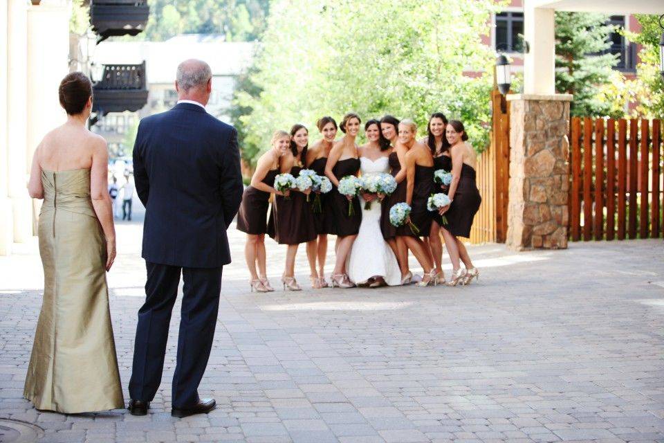 Bride with her bridesmaid