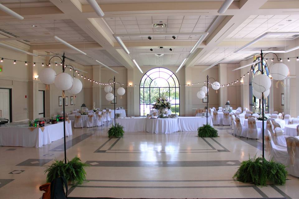 Reception hall setup