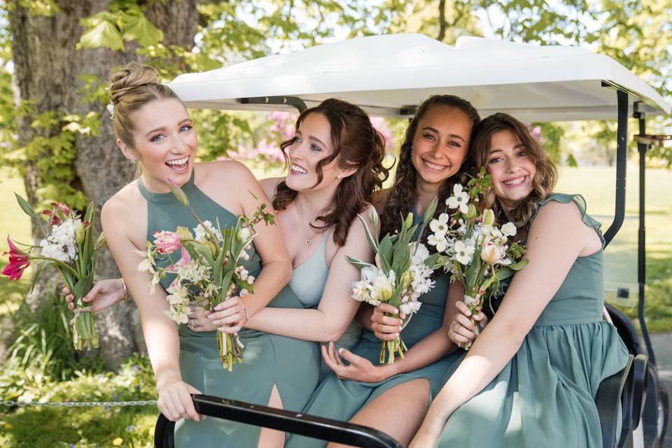 Spring bridesmaids