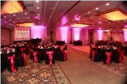 Pink lighting and decor