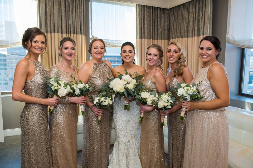 Gold themed wedding