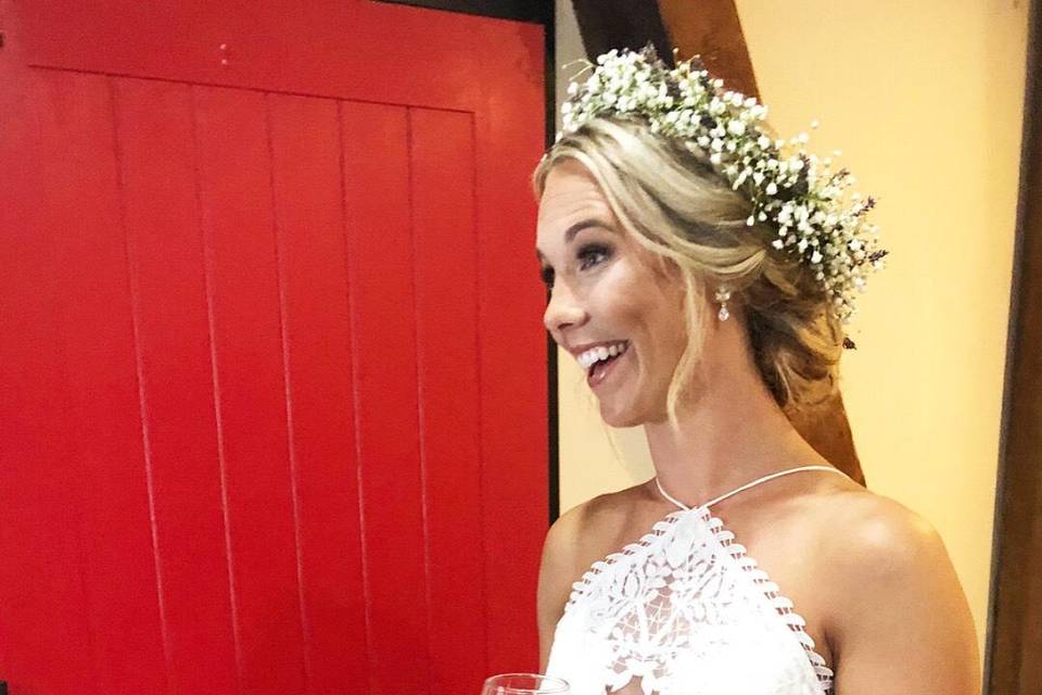 Joyful bride