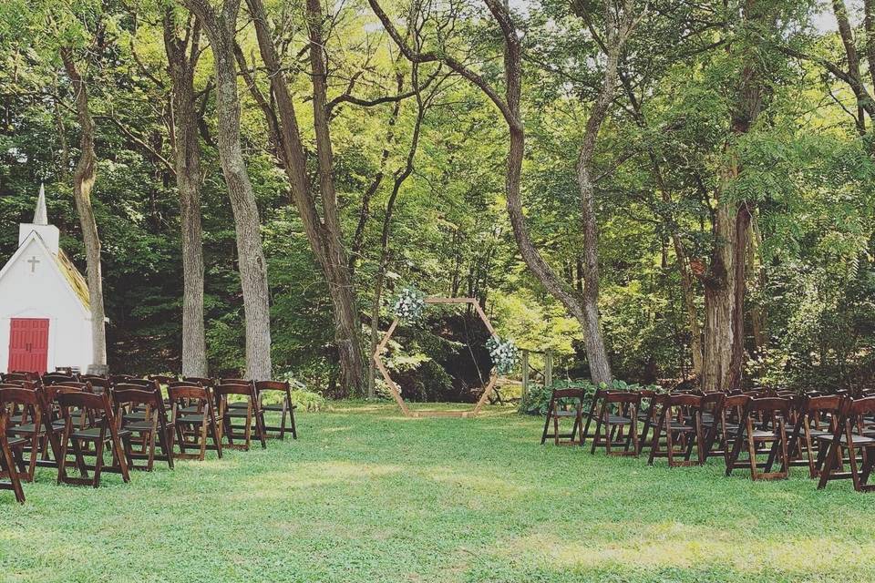 Outdoor ceremony site