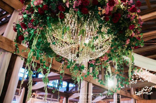 Floral Chandelier Accent