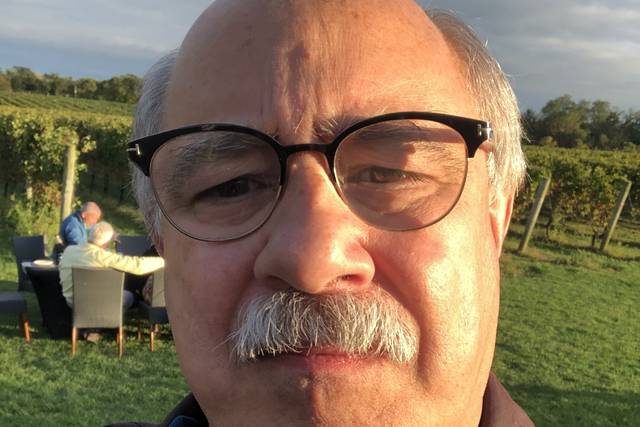 Officiant at outdoor event