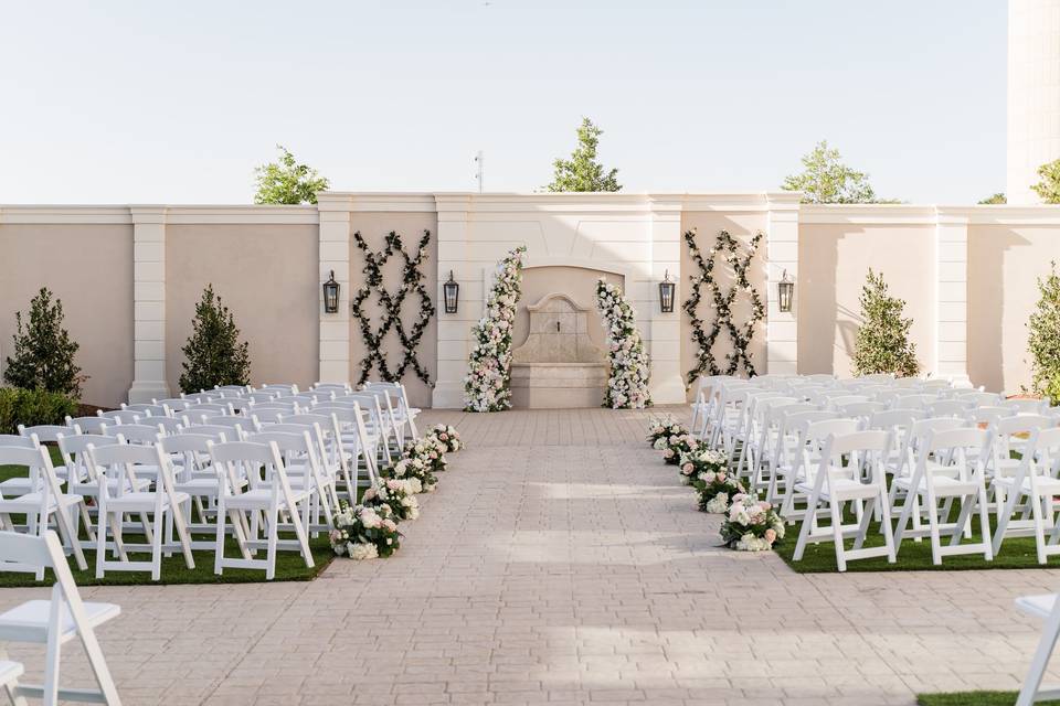 Outdoor ceremony space