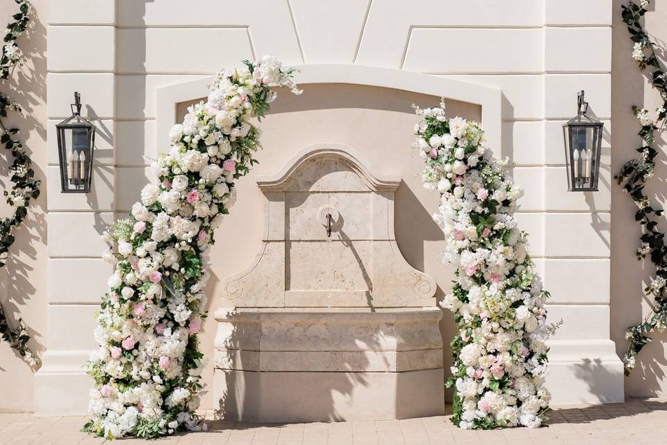 Outdoor ceremony space