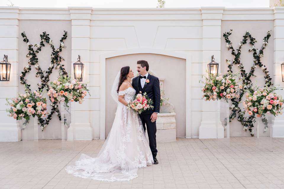 Outdoor wedding ceremony