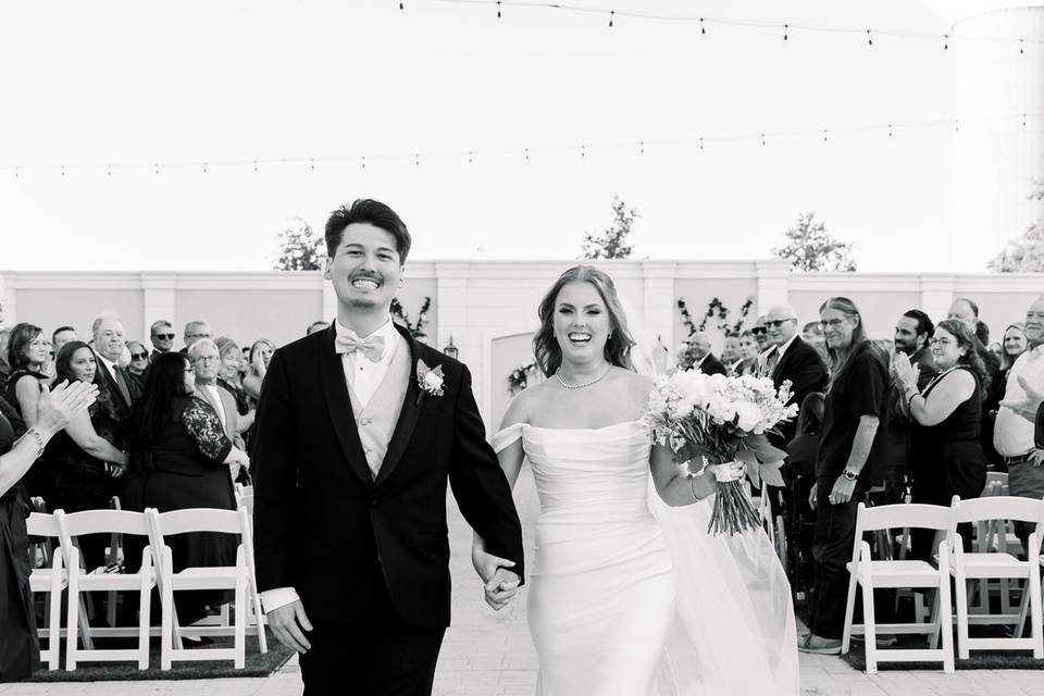 Real outdoor wedding ceremony