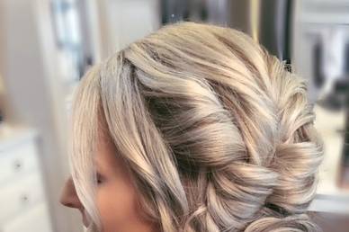 Braided blonde hair