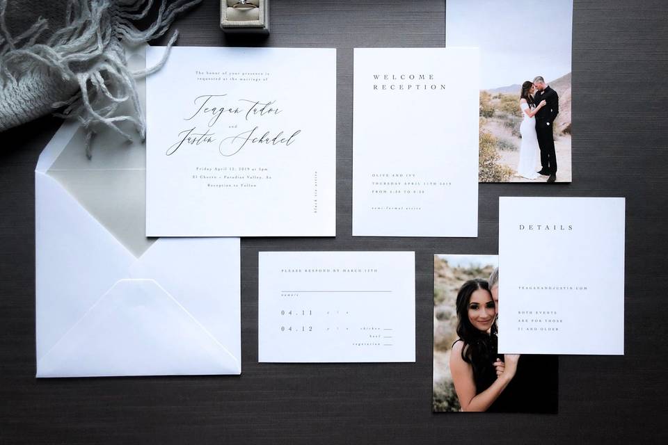 Square invitation suite