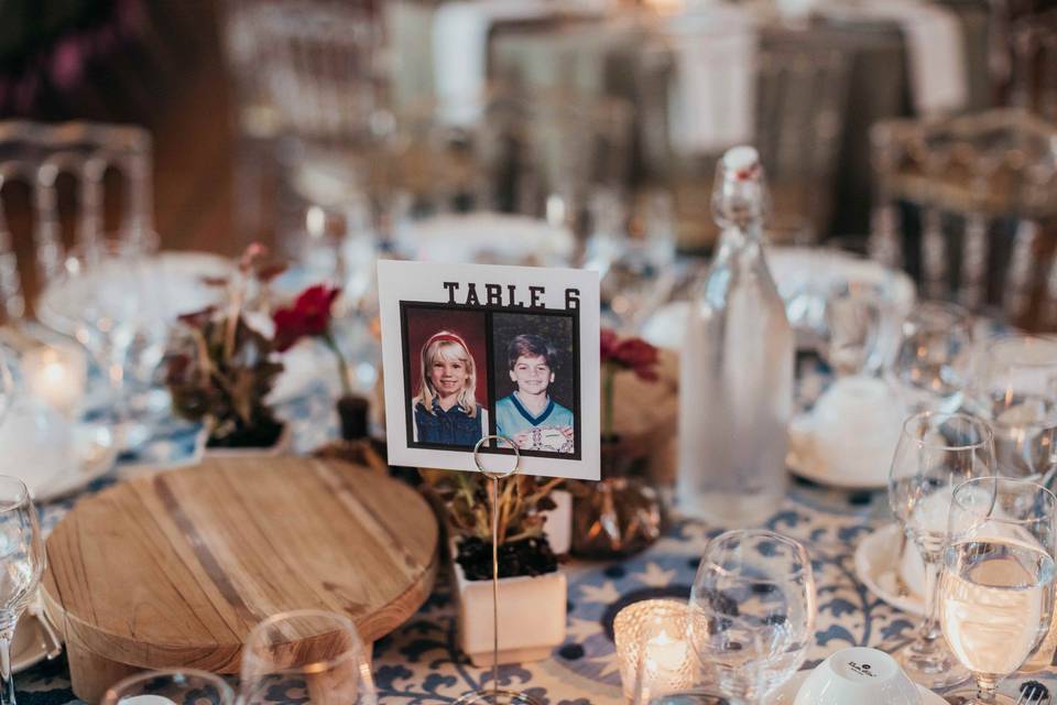 Modern table number