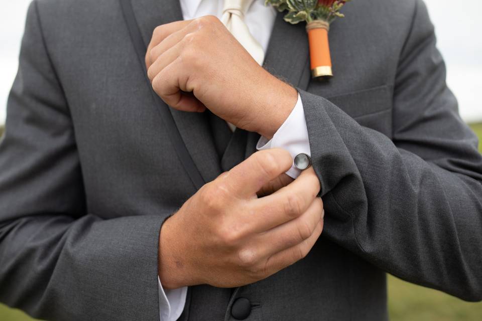 Cuff-link close-up