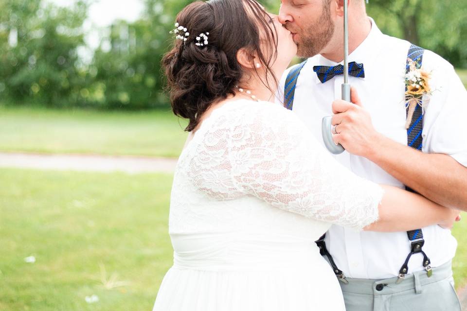Kissing in the rain