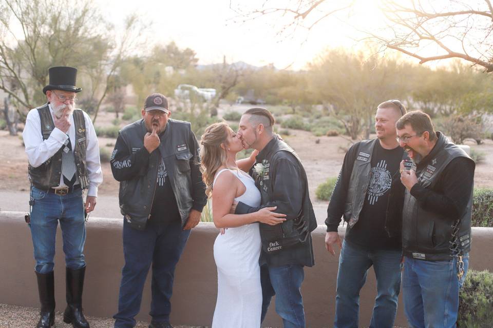 Desert wedding ceremony