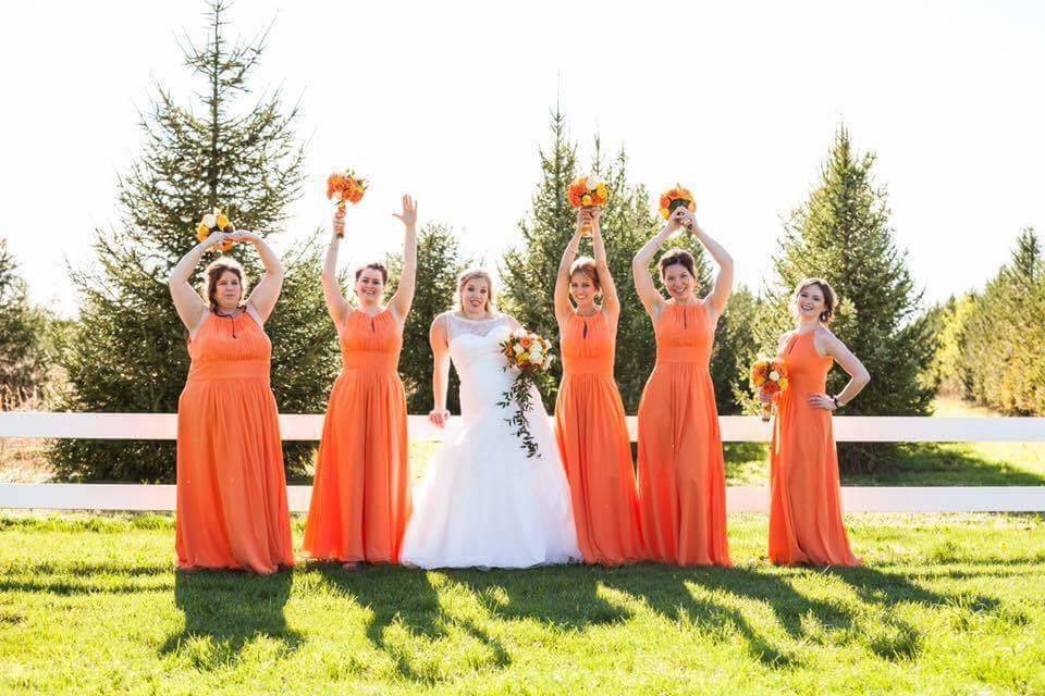 Orange dresses