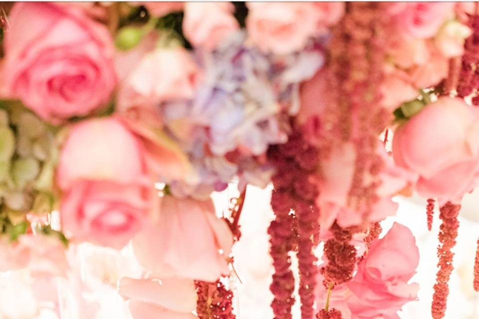 Peachy petal decor | Photo Credit: Sweet Williams Photography