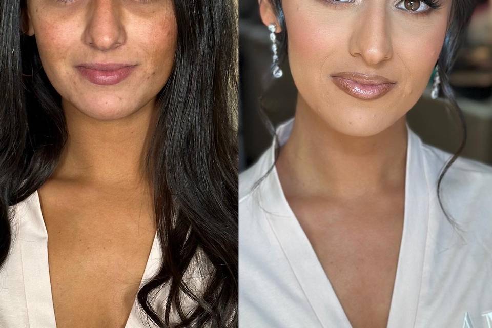 Before and after no edits