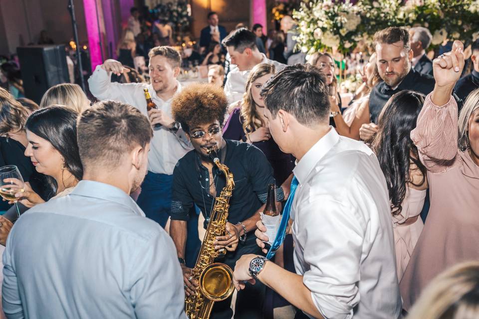 Playing the sax