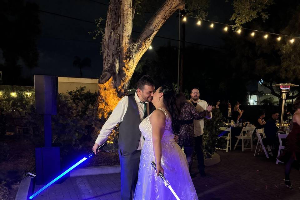 Lightsaber love moment