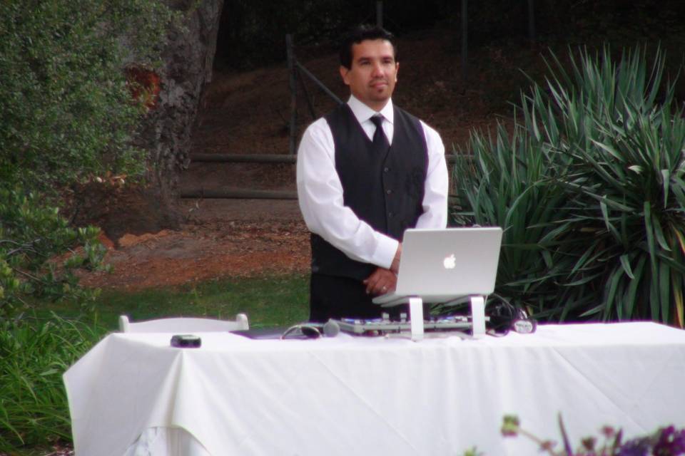 DJ Rey at the reception