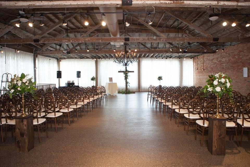 Indoor wedding setup