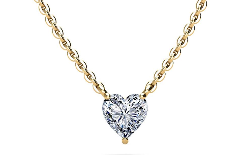 Heart Shape Solitaire Necklace