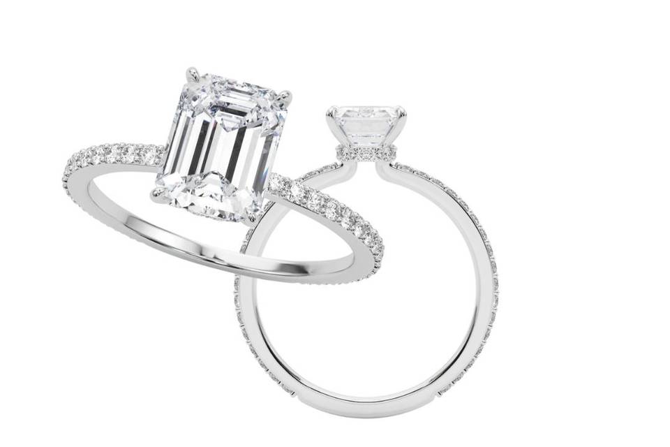 Hidden Halo Engagement Ring