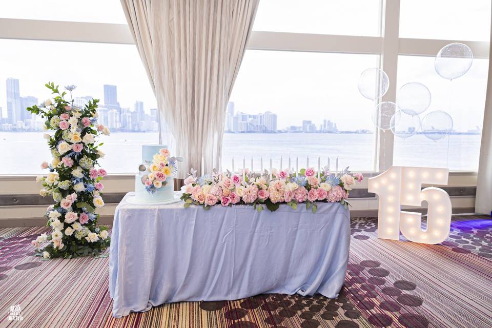 Cake table and candle ritual