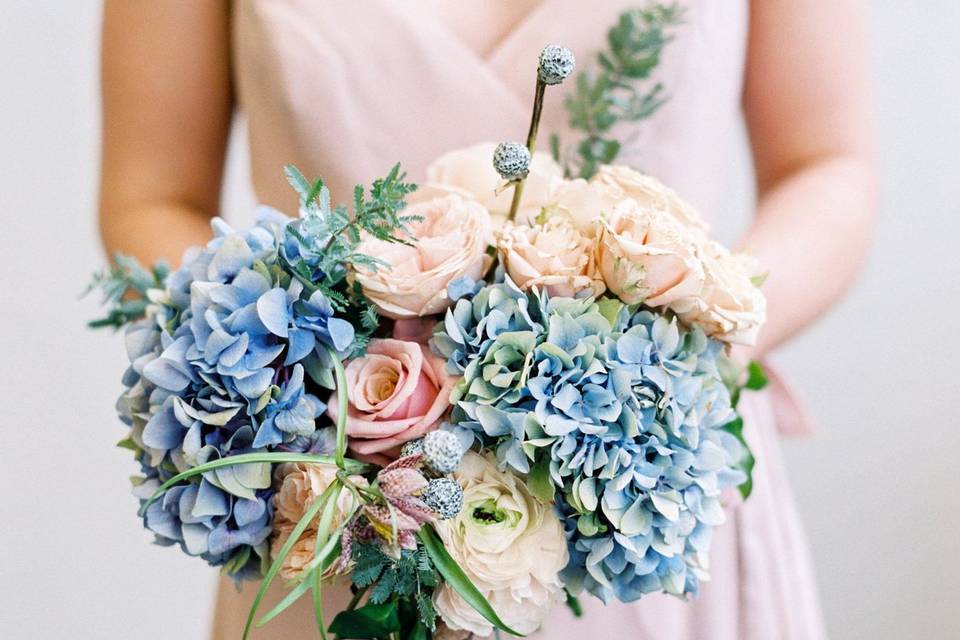 Blue hydrangea bouquet