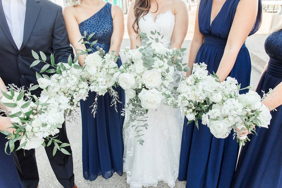 White bouquets