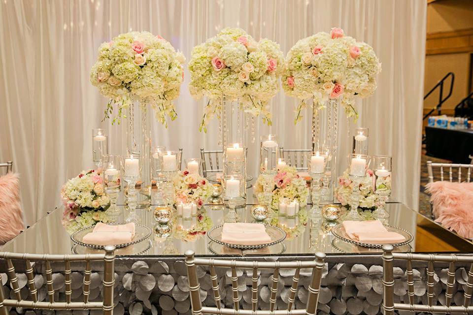 The wedding setup