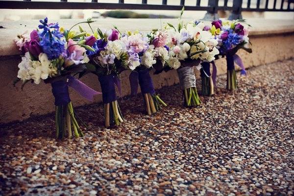 Violet bouquets