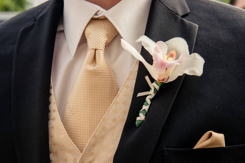 Orchid Buttonhole