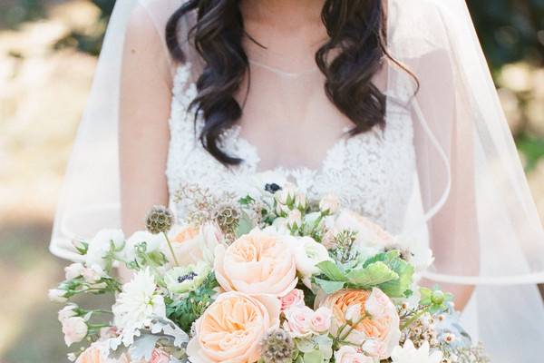 Wildflower and geranium bouquet