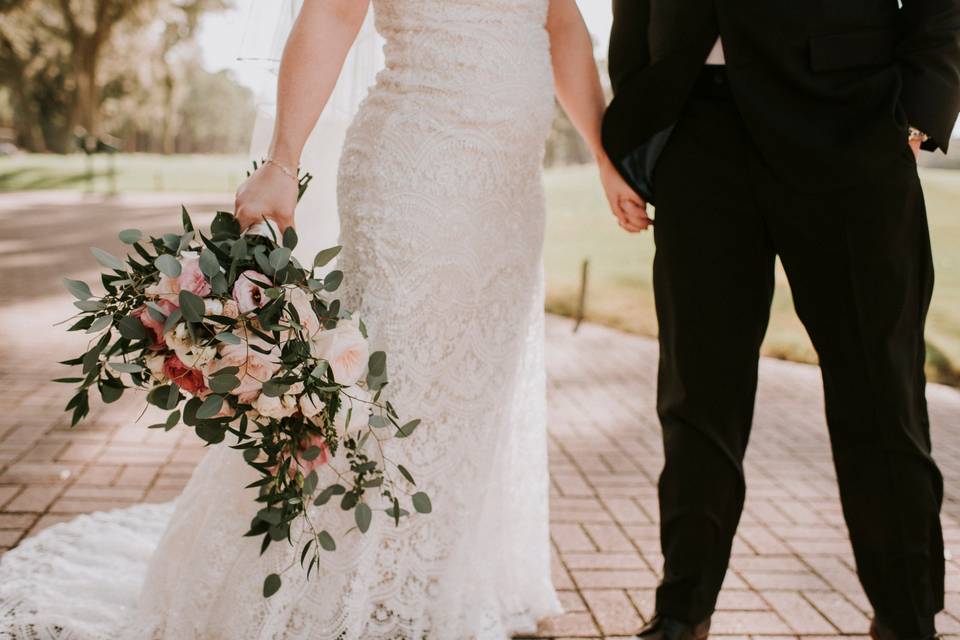 Mixed Pinks and Ivory Bouquet