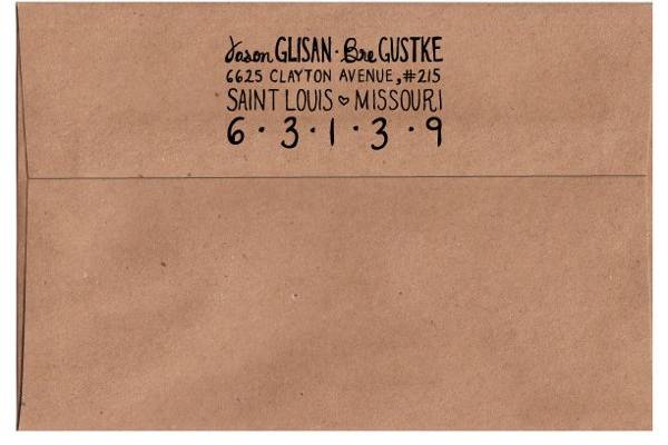 Custom Stamp created for your Return Address Envelopes.