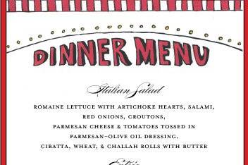 Fun Dinner Menu.