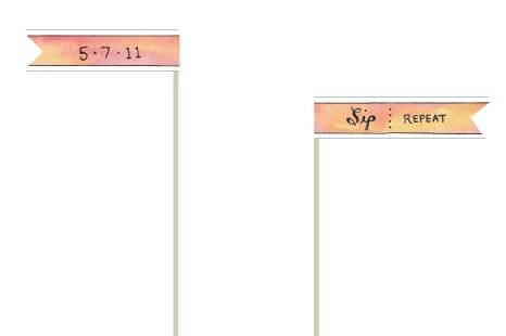 Stir Stick Flags