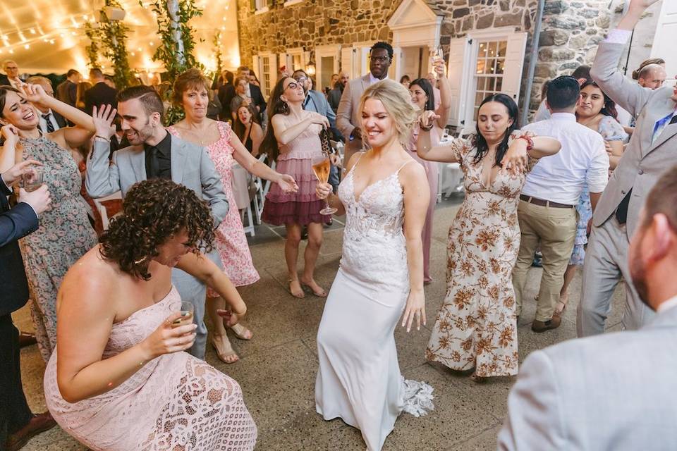 Bride on dancefloor