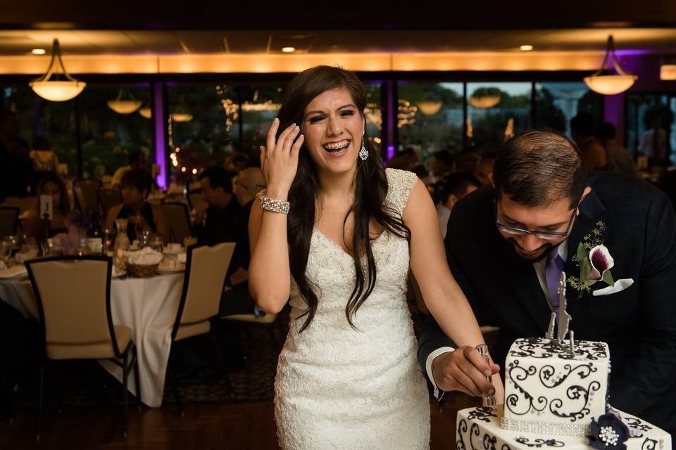 Cutting the cake