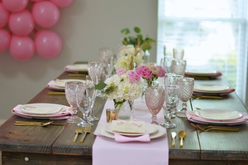 Blushing boho table