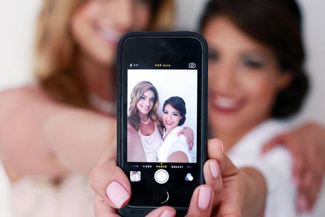 Bride with bridesmaid