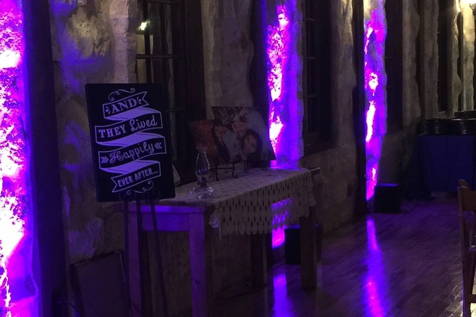 DJ booth setup