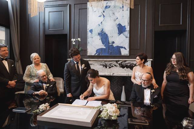 Marriage license signing