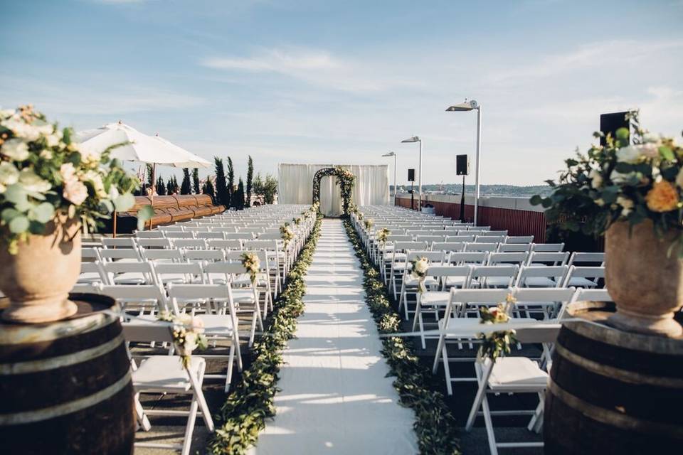 Rooftop ceremony